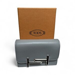 TOD'S Gray Leather Women's wallet